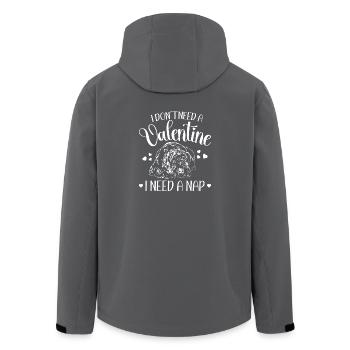 Giant Schnauzer Valentine's Day Dogs Dog Wilsigns - Men’s Recycled Softshell Jacket by Stanley/Stella - anthracite - Back - AI Model Male 185 light (185cm)