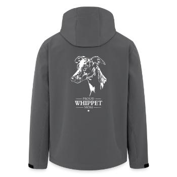 Whippet Mom Dog Greyhound Greyhound Wilsigns - Men’s Recycled Softshell Jacket by Stanley/Stella - anthracite - Back - AI Model Male 185 light (185cm)