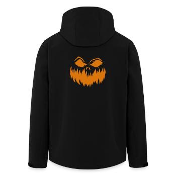 Pumpkin Grimace 3 - Men’s Recycled Softshell Jacket by Stanley/Stella - black - Back - AI Model Male 185 light (185cm)