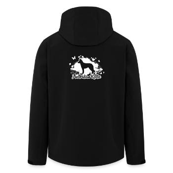 Australian Koolie Dogs Dog Breed Wilsigns - Men’s Recycled Softshell Jacket by Stanley/Stella - black - Back - AI Model Male 185 light (185cm)
