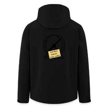 I'll be gone - Men’s Recycled Softshell Jacket by Stanley/Stella - black - Back - AI Model Male 185 light (185cm)