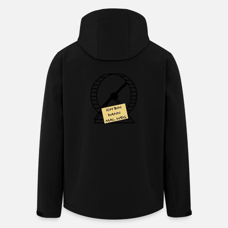 Ich bin dann mal weg - Recycelte Männer Softshell-Jacke von Stanley/Stella - Schwarz
