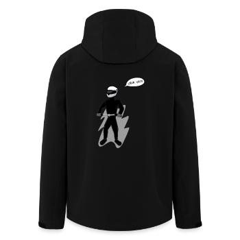 Hobby-Biker - Recycelte Männer Softshell-Jacke von Stanley/Stella - Schwarz - Hinten - AI Model Male 185 light (185cm)