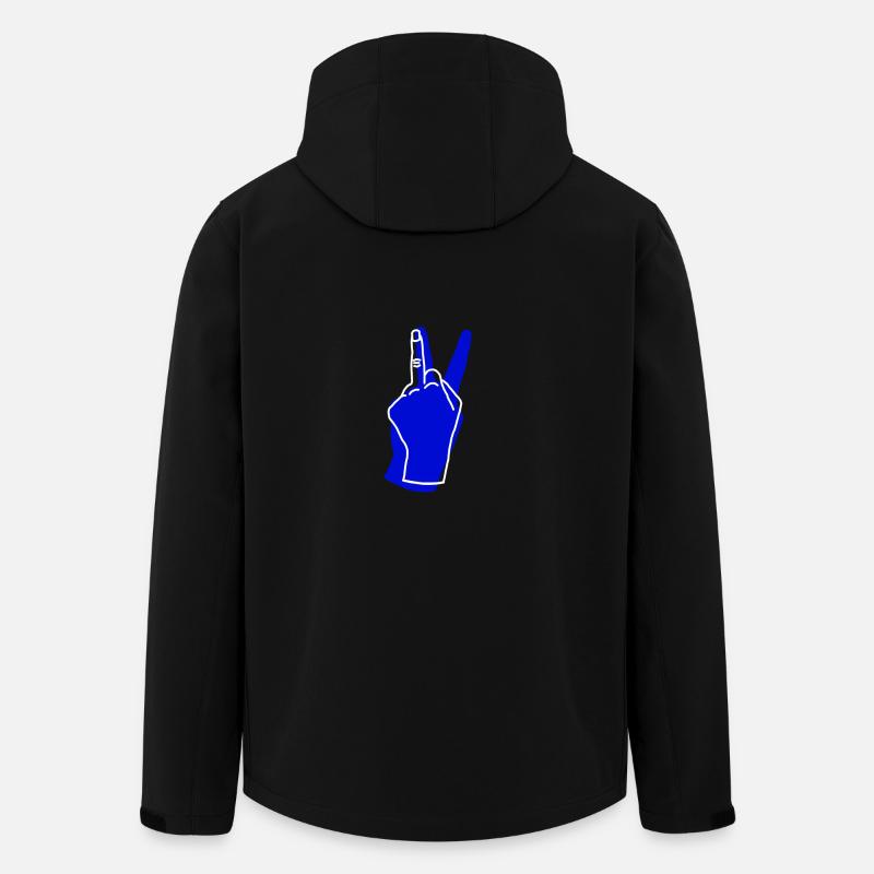 peace blue - Men’s Recycled Softshell Jacket by Stanley/Stella - black