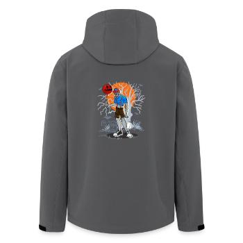 T-Shirt Grusel Clown Halloween - Recycelte Männer Softshell-Jacke von Stanley/Stella - Schwarz - Hinten - AI Model Male 185 light (185cm)