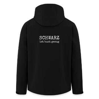 schwarz - Recycelte Männer Softshell-Jacke von Stanley/Stella - Schwarz - Hinten - AI Model Male 185 light (185cm)
