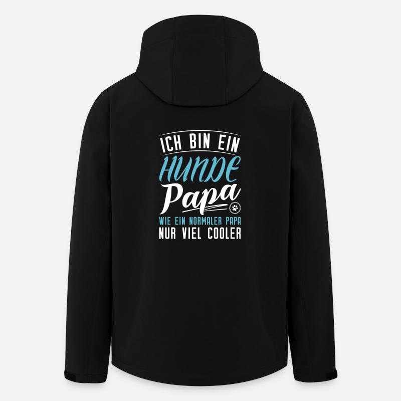 Hunde Papa T-Shirt - Hunde Papas sind cooler - Recycelte Männer Softshell-Jacke von Stanley/Stella - Schwarz