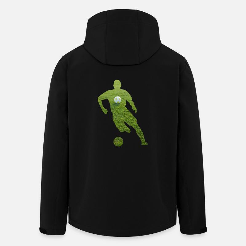 Fussball - Recycelte Männer Softshell-Jacke von Stanley/Stella - Schwarz