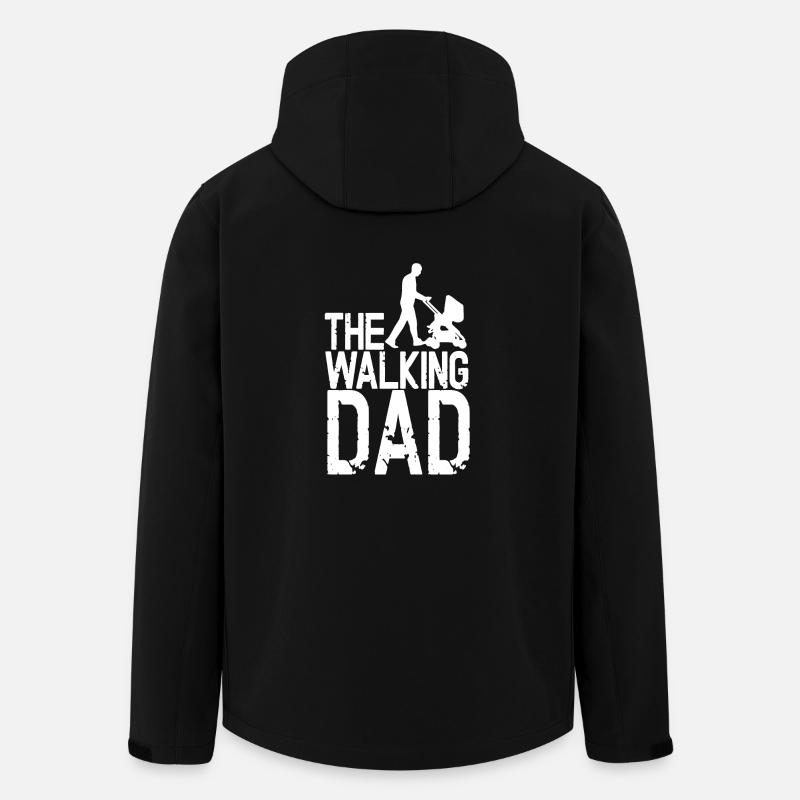 The Walking Dad - Recycelte Männer Softshell-Jacke von Stanley/Stella - Schwarz
