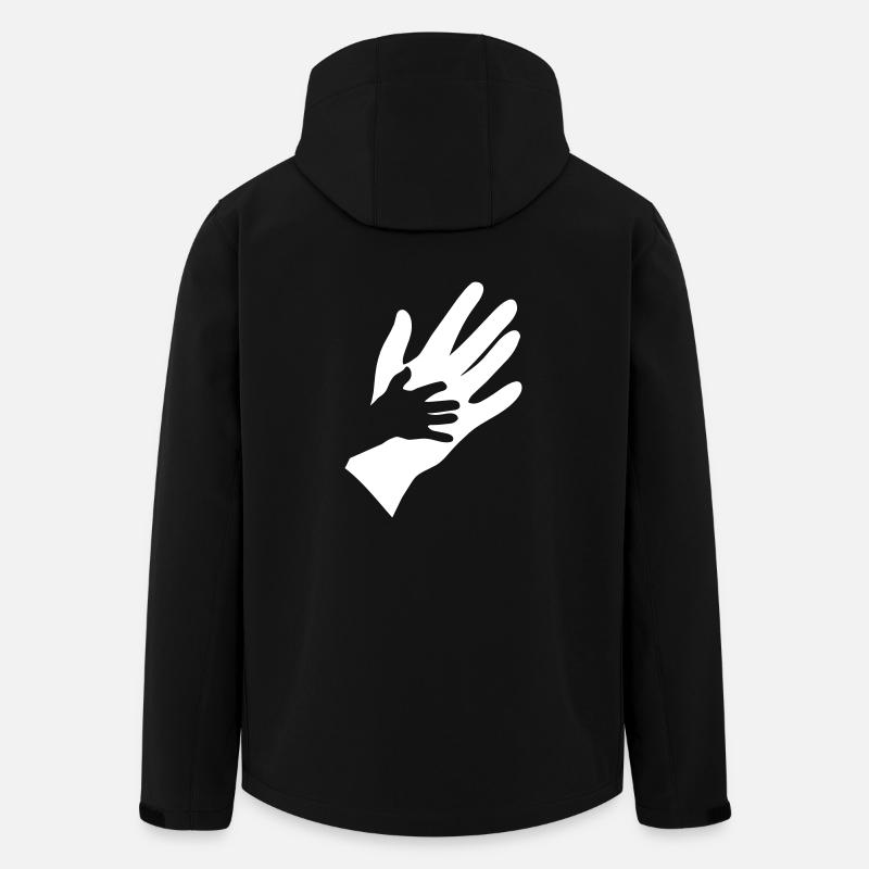 mains - Veste softshell homme en polyester recyclé Stanley/Stella - noir
