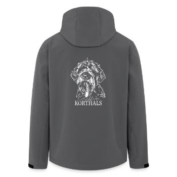 GRIFFON KORTHALS Portrait Jagdhunde Hunde Wilsigns - Recycelte Männer Softshell-Jacke von Stanley/Stella - Schwarz - Hinten - AI Model Male 185 light (185cm)