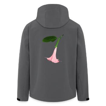 flowers lilies tulips orchids sunflower dahlia ger - Men’s Recycled Softshell Jacket by Stanley/Stella - black - Back - AI Model Male 185 light (185cm)