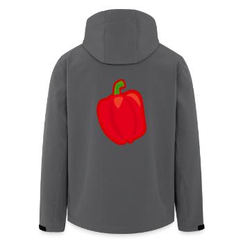 paprika piment chili végétarien veggie agrumes - Veste softshell homme en polyester recyclé Stanley/Stella - noir - Dos - AI Model Male 185 light (185cm)