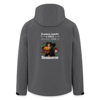Le bonheur Beauceron - Veste softshell homme en polyester recyclé Stanley/Stella - noir - Dos - AI Model Male 185 light (185cm)