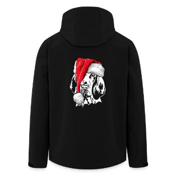 Santa Bracco Italiano Chiens de Noël Wilsigns - Veste softshell homme en polyester recyclé Stanley/Stella - noir - Dos - AI Model Male 185 light (185cm)