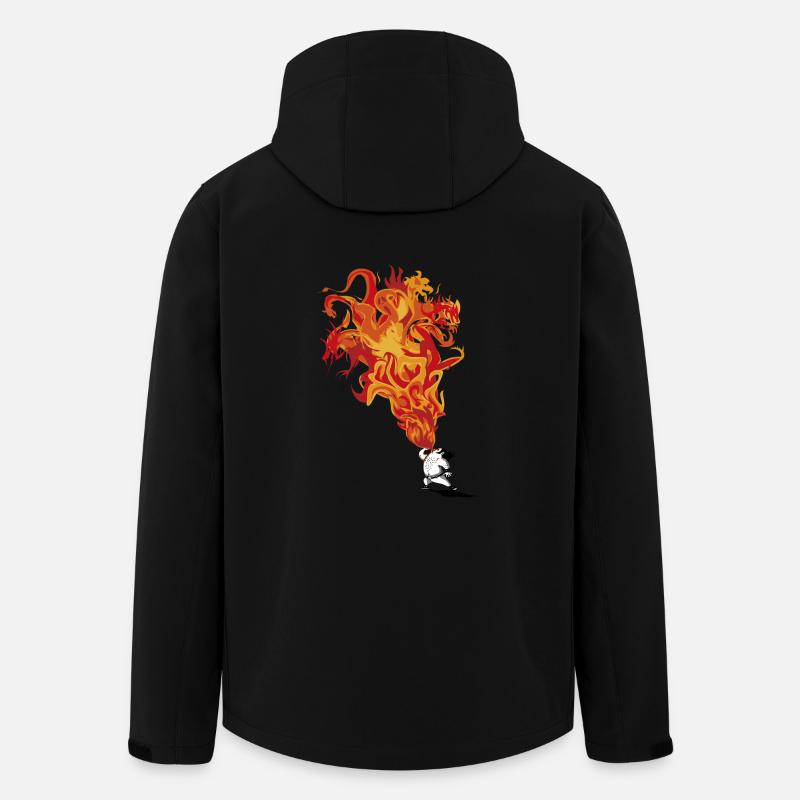 Fire-eater - Men’s Recycled Softshell Jacket Discoverer by Stanley/Stella - black