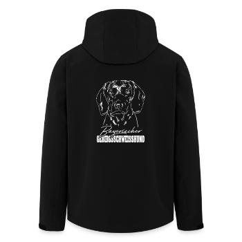Wilsigns BAVARIAN BIRDSWITCH DOG Hunting dogs - Men’s Recycled Softshell Jacket by Stanley/Stella - black - Back - AI Model Male 185 light (185cm)