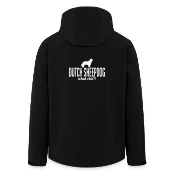 Dutch Sheepdog what else Dog Saying Wilsigns - Men’s Recycled Softshell Jacket by Stanley/Stella - black - Back - AI Model Male 185 light (185cm)