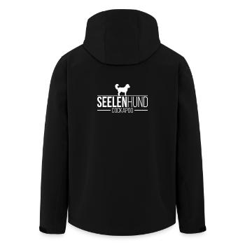 Cockapoo Seelenhund Hundespruch Hunde Wilsigns - Recycelte Männer Softshell-Jacke von Stanley/Stella - Schwarz - Hinten - AI Model Male 185 light (185cm)