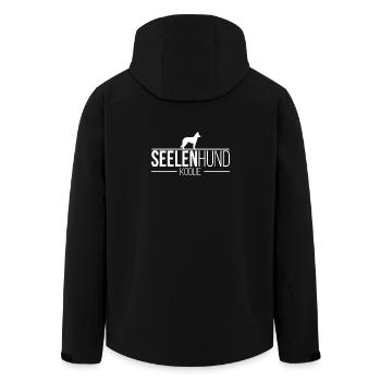 Koolie Seelenhund Hunde Hund Wilsigns - Recycelte Männer Softshell-Jacke von Stanley/Stella - Schwarz - Hinten - AI Model Male 185 light (185cm)