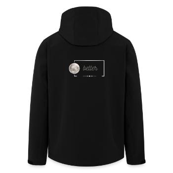 Motif du partenaire - mieux ensemble - Lune - Veste softshell homme en polyester recyclé Stanley/Stella - noir - Dos - AI Model Male 185 light (185cm)