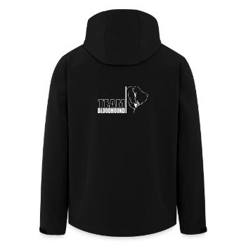 TEAM Bloodhound Hunde Hund Jagdhunde Wilsigns - Recycelte Männer Softshell-Jacke von Stanley/Stella - Schwarz - Hinten - AI Model Male 185 light (185cm)