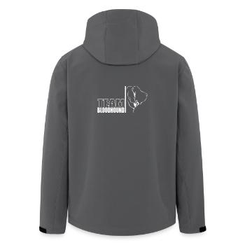 TEAM Bloodhound Hunde Hund Jagdhunde Wilsigns - Recycelte Männer Softshell-Jacke von Stanley/Stella - Anthrazit - Hinten - AI Model Male 185 light (185cm)