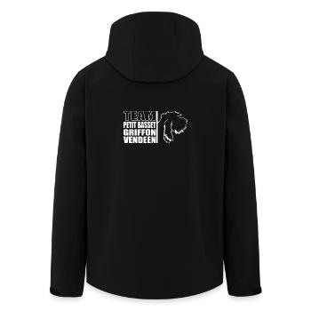 TEAM Petit Basset Griffon Vendeen Hunde Wilsigns - Recycelte Männer Softshell-Jacke von Stanley/Stella - Schwarz - Hinten - AI Model Male 185 light (185cm)