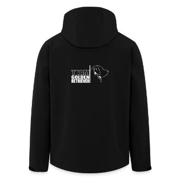 TEAM Golden Retriever Dogs Dog Wilsigns - Men’s Recycled Softshell Jacket by Stanley/Stella - black - Back - AI Model Male 185 light (185cm)