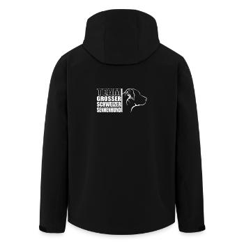 TEAM Grand Bouvier Suisse Chiens Wilsigns - Veste softshell homme en polyester recyclé Stanley/Stella - noir - Dos - AI Model Male 185 light (185cm)