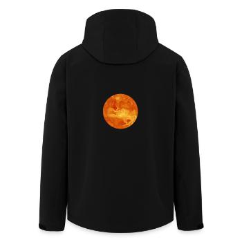 Venus, planet of the year 2018 - Men’s Recycled Softshell Jacket by Stanley/Stella - black - Back - AI Model Male 185 light (185cm)