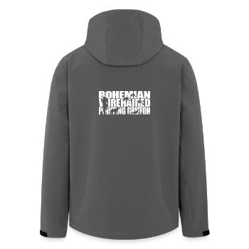 GRIFFON POINTU À POIL DUR DE BOHÊME Chasser les saules - Veste softshell homme en polyester recyclé Stanley/Stella - charbon - Dos - AI Model Male 185 light (185cm)