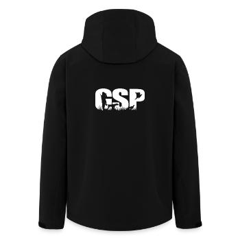 GSP German Pointer à poil court Chiens de chasse Wilsigns - Veste softshell homme en polyester recyclé Stanley/Stella - noir - Dos - AI Model Male 185 light (185cm)