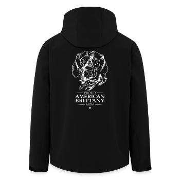 American Brittany Mom Hunde Hund Brittany Wilsigns - Recycelte Männer Softshell-Jacke von Stanley/Stella - Schwarz - Hinten - AI Model Male 185 light (185cm)