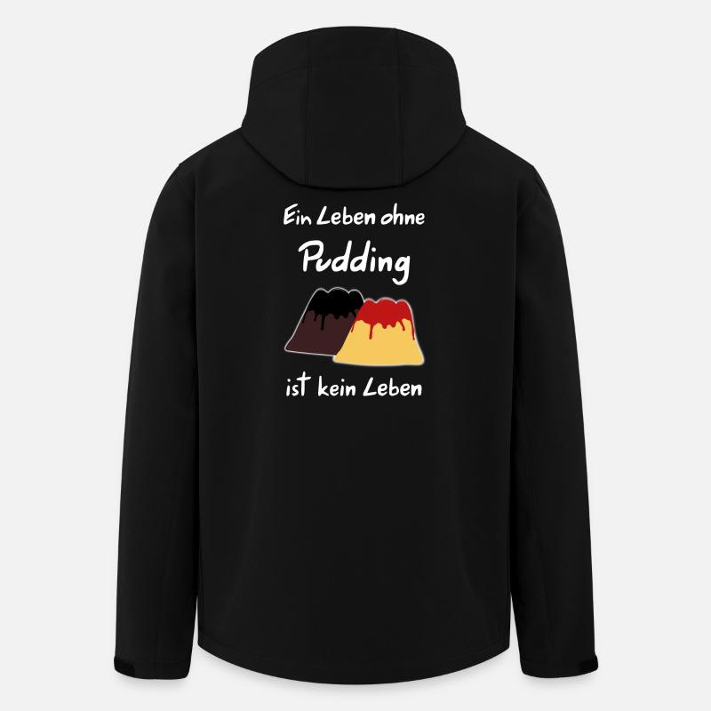Ein Leben ohne Pudding ist kein Leben - Recycelte Männer Softshell-Jacke von Stanley/Stella - Schwarz