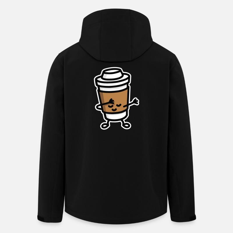 Dab / dabbing cardboard coffee cup - Veste softshell homme en polyester recyclé Stanley/Stella - noir