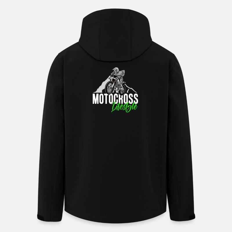 Motocross Lifestyle - Recycelte Männer Softshell-Jacke von Stanley/Stella - Schwarz