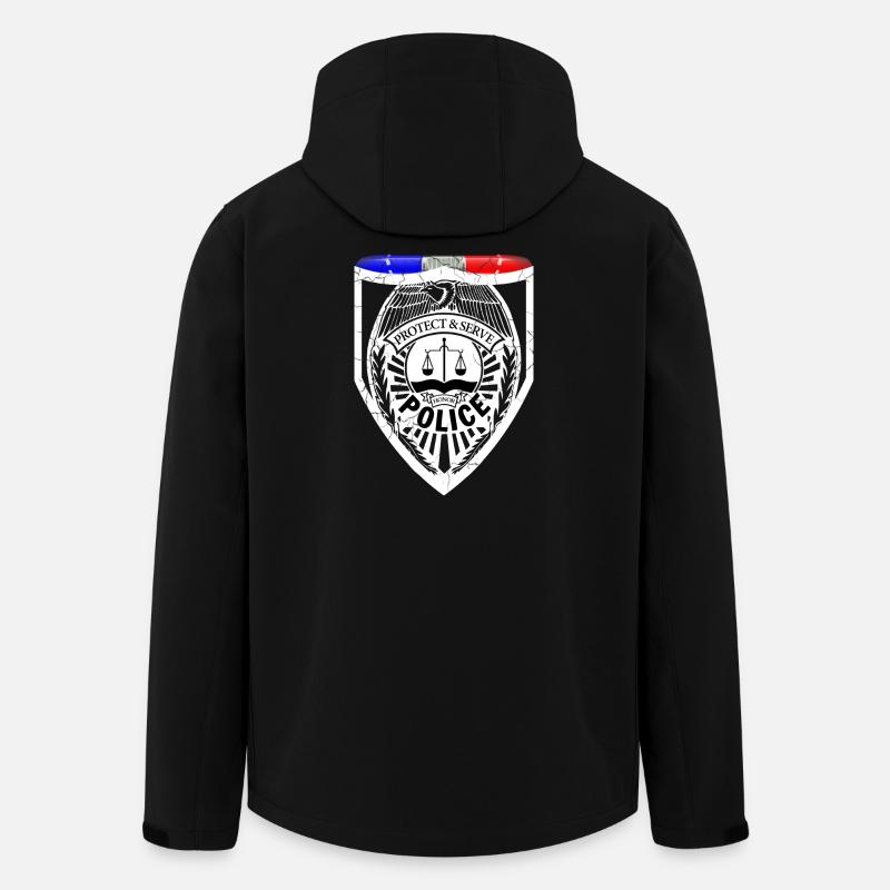 Policier - Veste softshell homme en polyester recyclé Stanley/Stella - noir