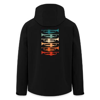 TROMPETTE - Veste softshell homme en polyester recyclé Stanley/Stella - noir - Dos - AI Model Male 185 light (185cm)