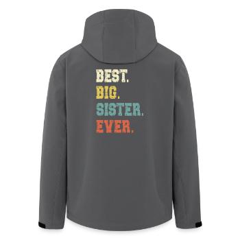 Grande Sœur - Veste softshell homme en polyester recyclé Stanley/Stella - noir - Dos - AI Model Male 185 light (185cm)