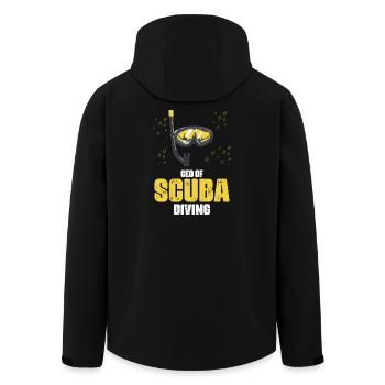 Freediver Scuba Diver Design - Men’s Recycled Softshell Jacket by Stanley/Stella - black - Back - AI Model Male 185 light (185cm)