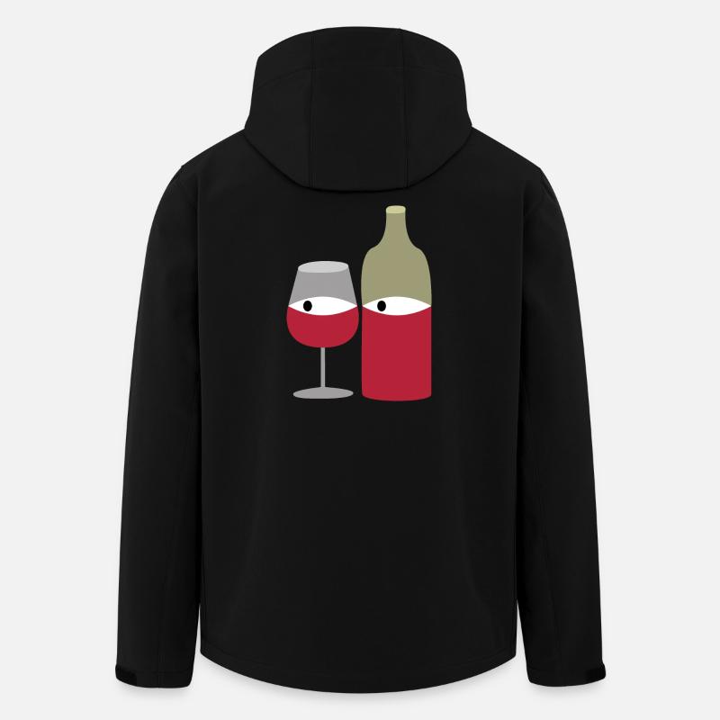 Rotwein - Recycelte Männer Softshell-Jacke von Stanley/Stella - Schwarz