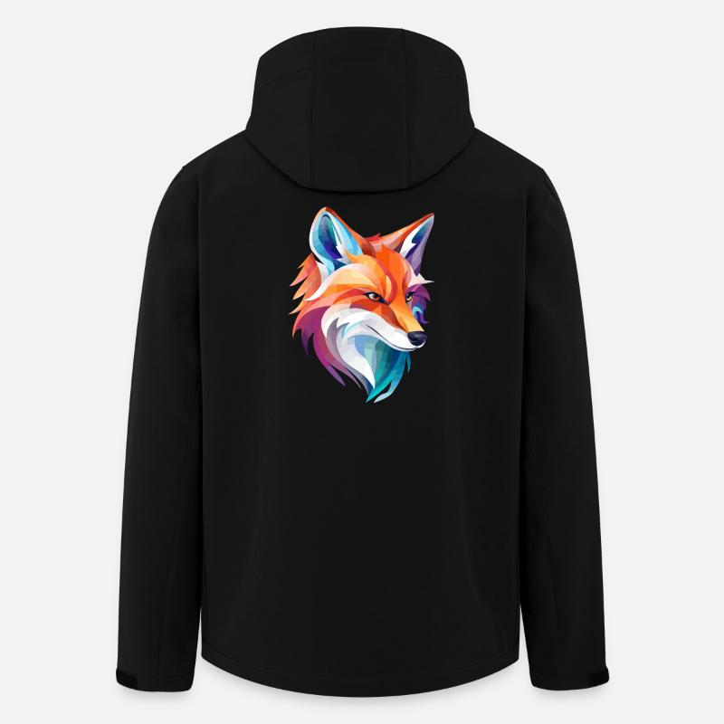 Fuchs Design - Recycelte Männer Softshell-Jacke von Stanley/Stella - Schwarz
