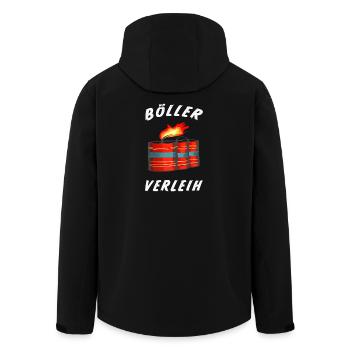 Böller Verleih Fun - Recycelte Männer Softshell-Jacke von Stanley/Stella - Schwarz - Hinten - AI Model Male 185 light (185cm)