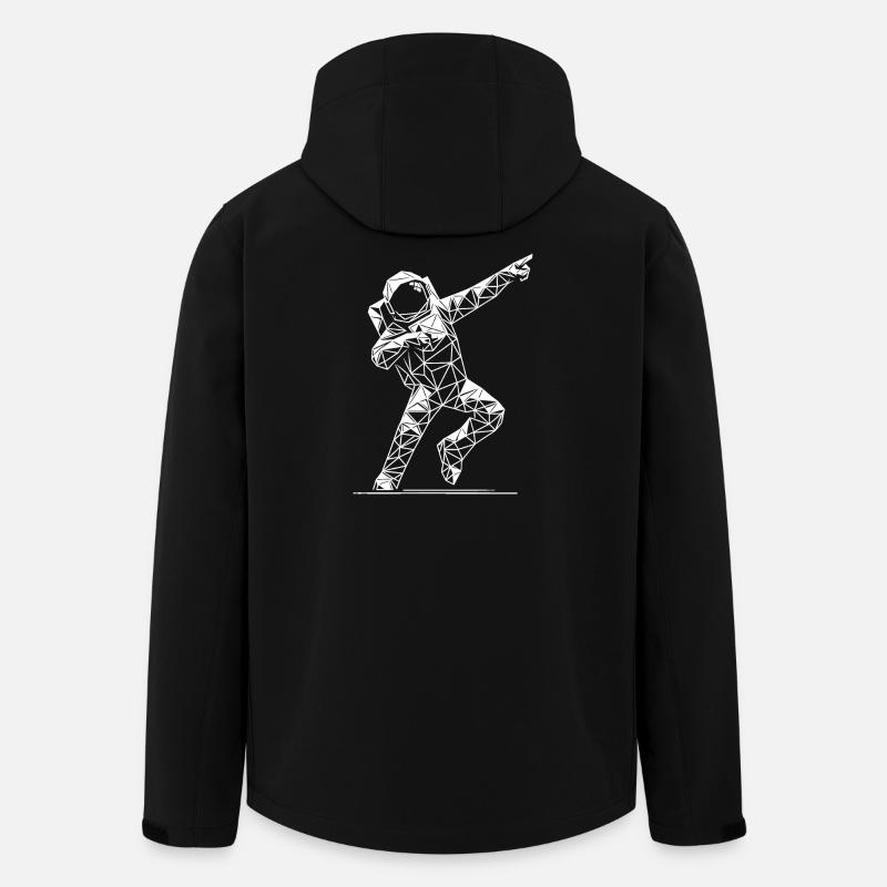 Geometrischer Astronaut Silhouette - Recycelte Männer Softshell-Jacke von Stanley/Stella - Schwarz