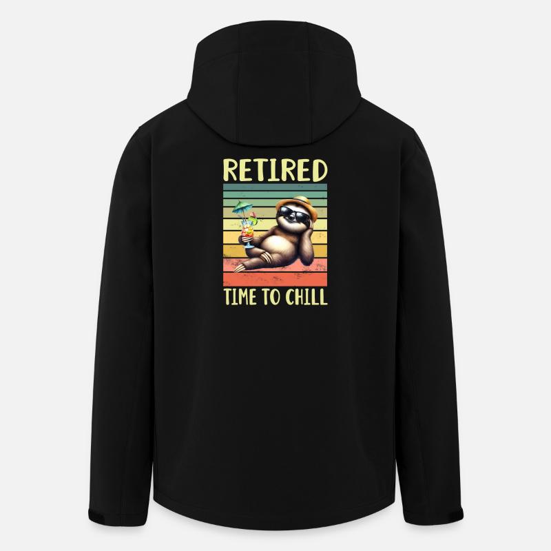 Retraité Retraité paresseux - Veste softshell homme en polyester recyclé Stanley/Stella - noir