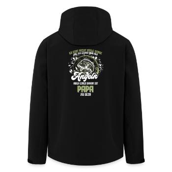 Angler Papa ist das Beste - Recycelte Männer Softshell-Jacke von Stanley/Stella - Schwarz - Hinten - AI Model Male 185 light (185cm)