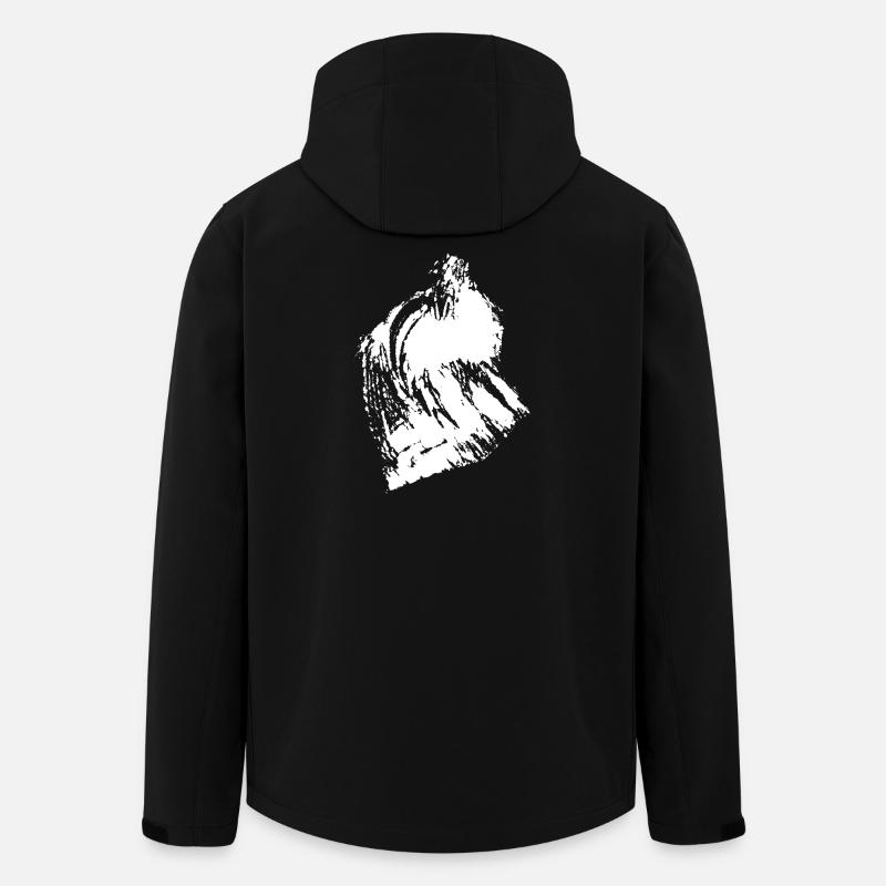 Mural Mountains - Men’s Recycled Softshell Jacket by Stanley/Stella - black