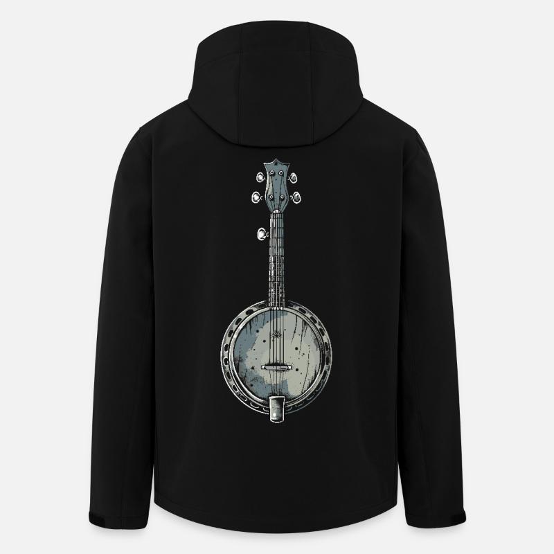 Banjo Graphics - Men’s Recycled Softshell Jacket by Stanley/Stella - black