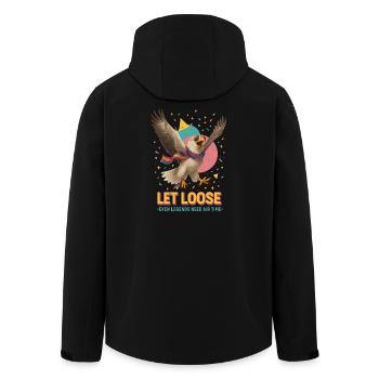 Let Loose – Der Legenden-Adler - Recycelte Männer Softshell-Jacke von Stanley/Stella - Schwarz - Hinten - AI Model Male 185 light (185cm)